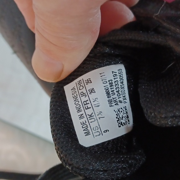 ADDIDAS Woman Black & Rainbow Athletic  Sneakers 9M - Picture 4 of 9